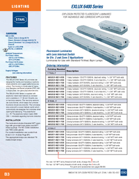Thumbnail of document Data Sheet - EXLUX 6400 Series Fluorescent Luminaires